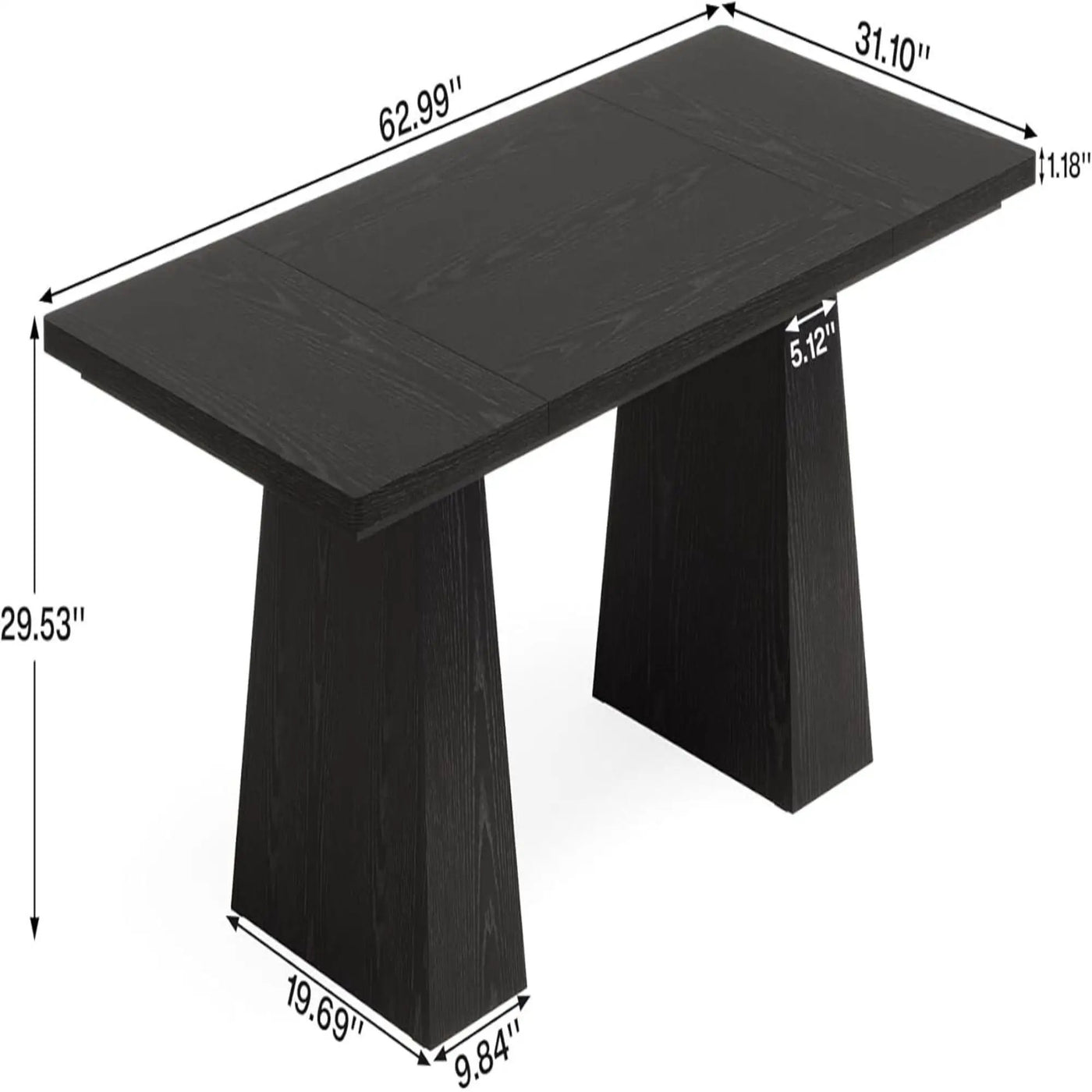 Executive Desk, Workstation With Double Pedestal For Home Office by HouseOfZazla
