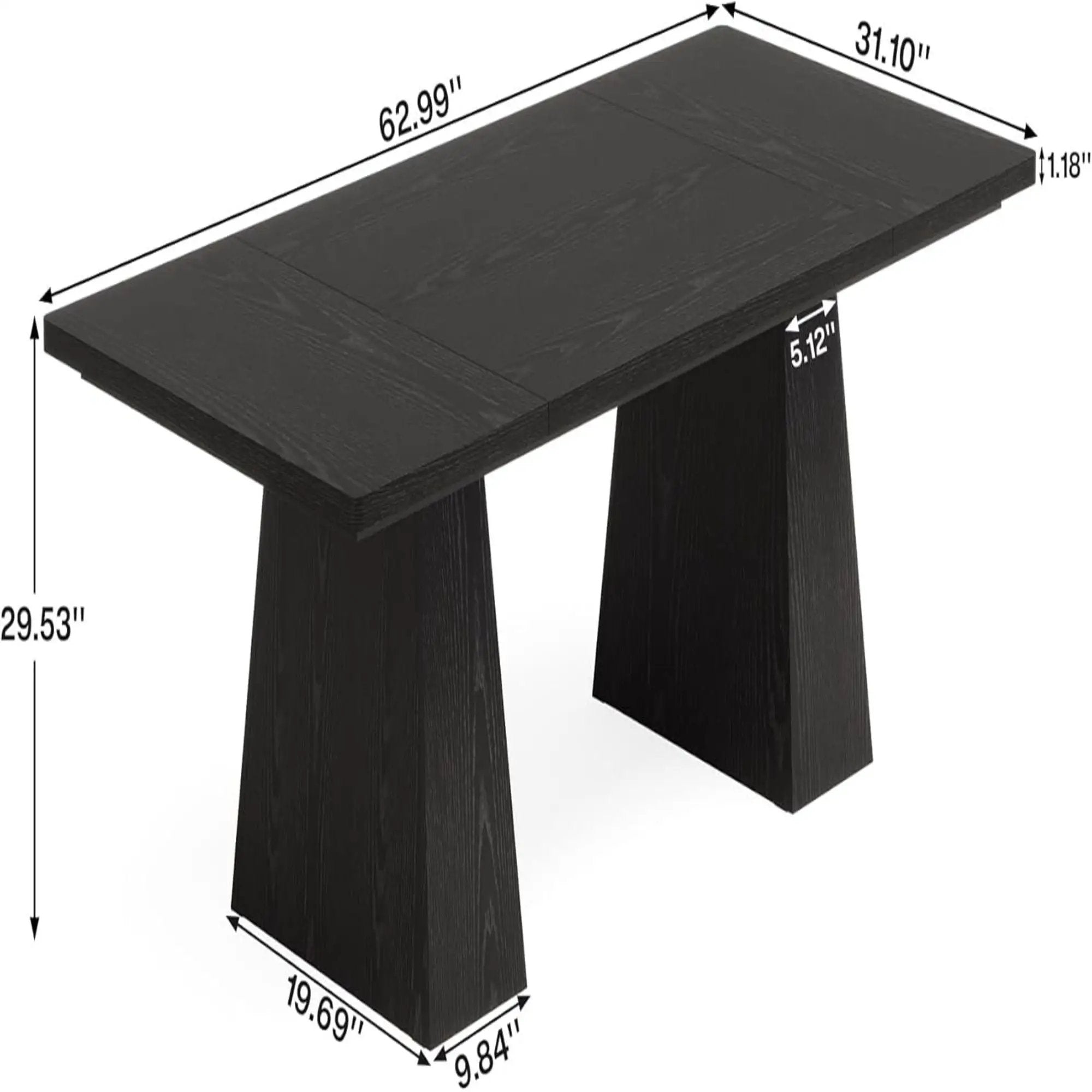 Executive Desk, Workstation With Double Pedestal For Home Office
