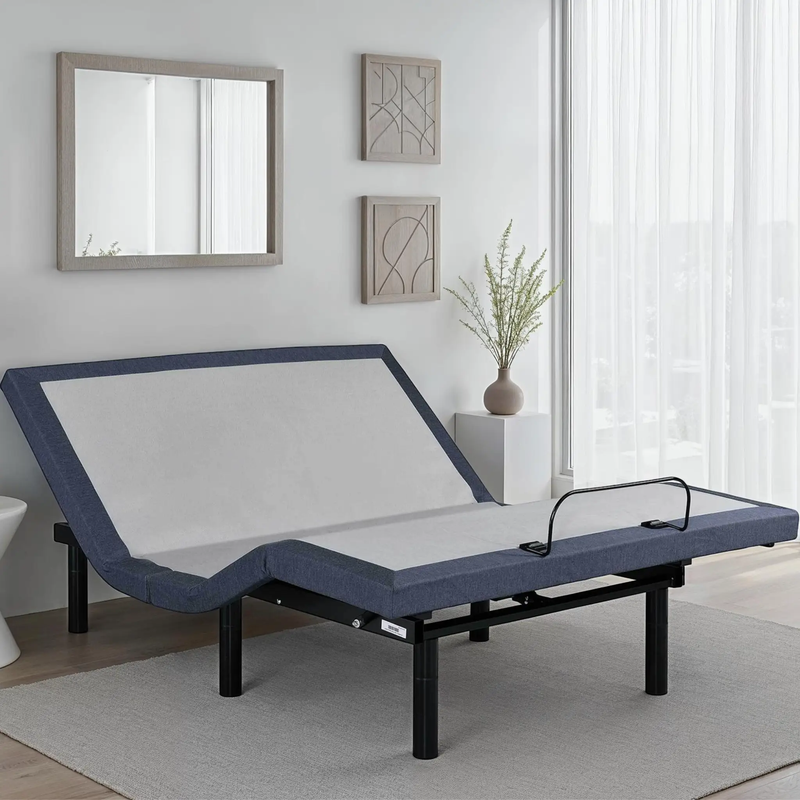 Queen Adjustable Bed Base with Massage and Head and Foot Position Adjustments by HouseOfZazla