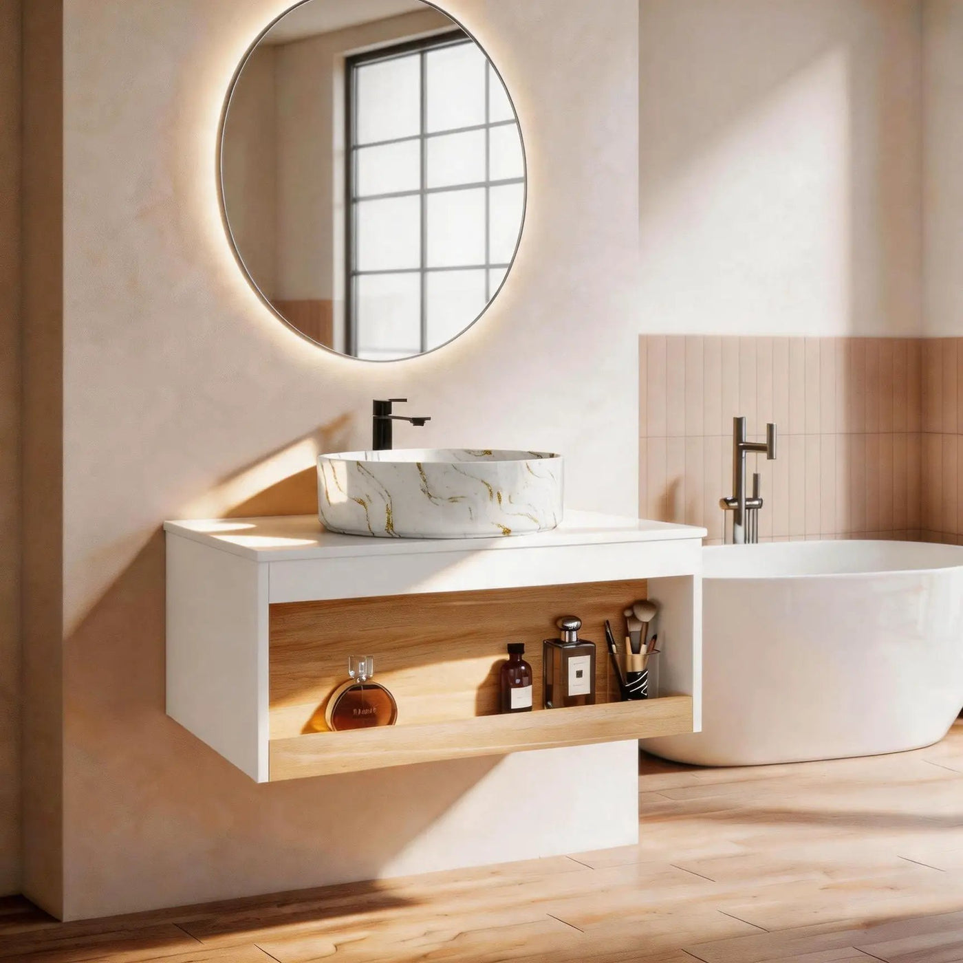 Floating Bathroom Vanity With Vessel Sink by Unique Piece Furniture