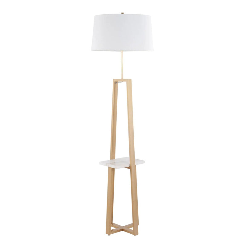 Cosmo - Shelf Contemporary / Glam Floor Lamp by HouseOfZazla