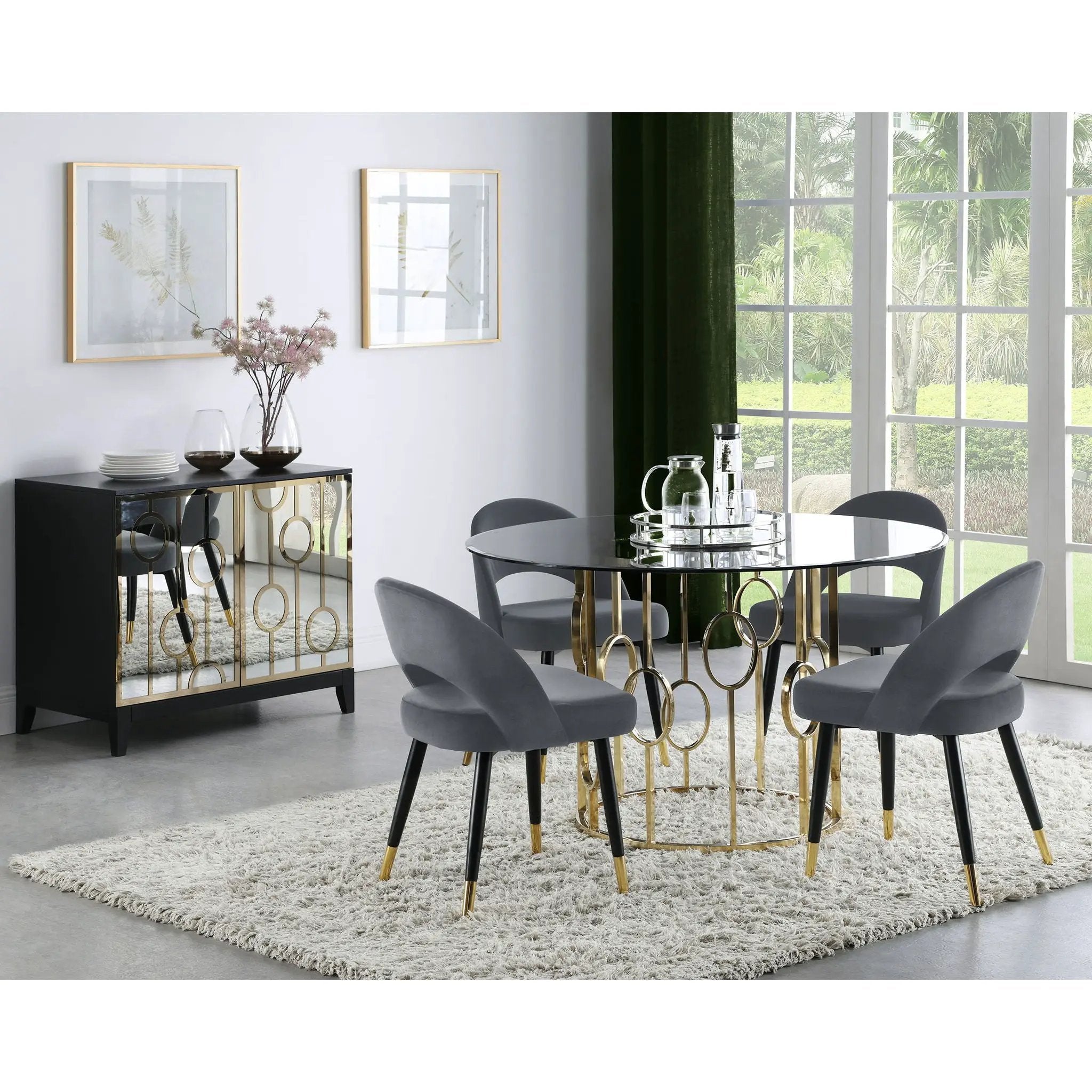 Arched Back Dining Chairs (Set of 2)
