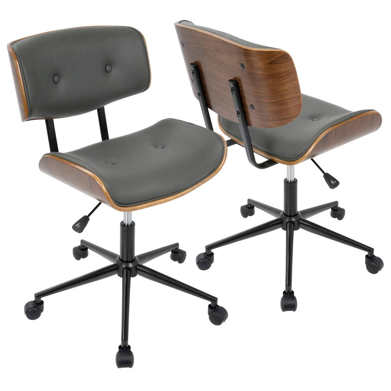 Lombardi - Mid Century Modern Adjustable Office Chair With Swivel by Unique Piece Furniture
