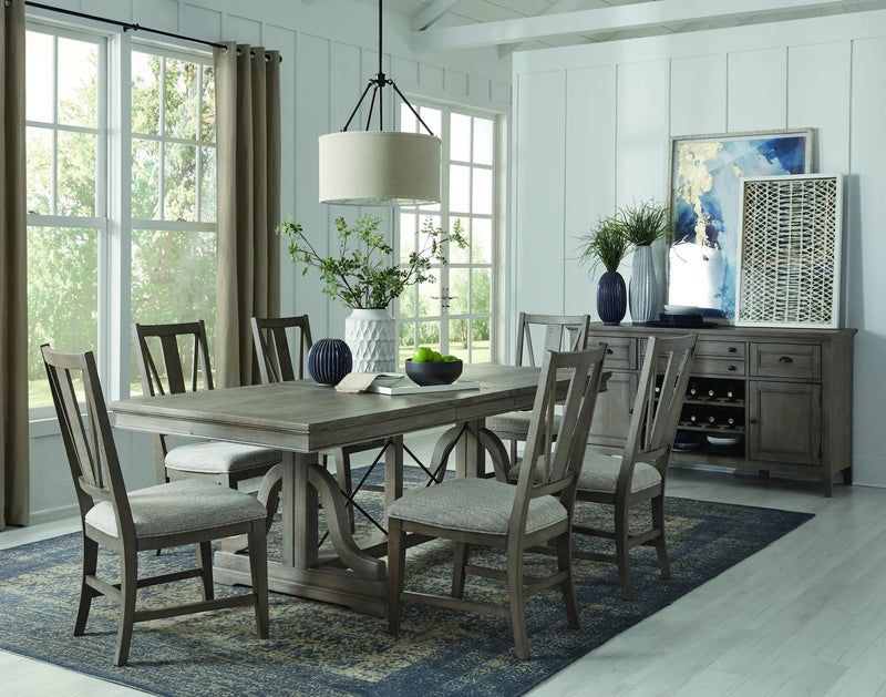 Paxton Place - Trestle Dining Table - Dovetail Gray by Unique Piece Furniture