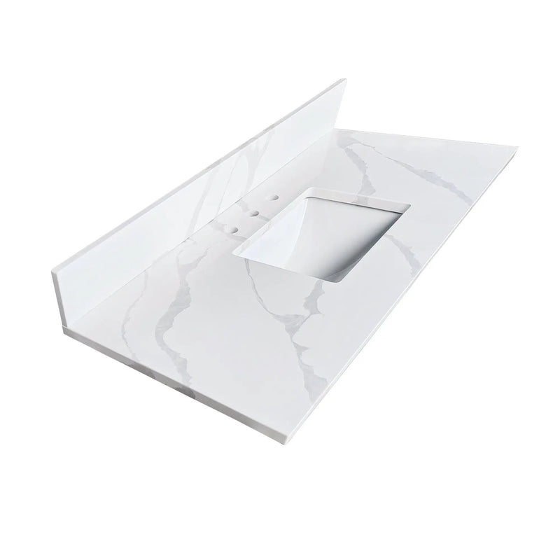 49-Inch Quartz Bathroom Vanity Top by HouseOfZazla