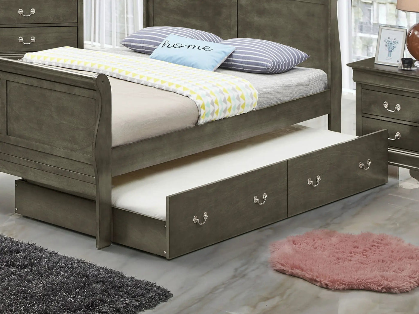 Elegant Trundle Bed With Timeless Charm by HouseOfZazla