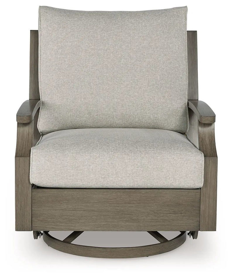 Rainier Ranch - Swivel Glider Chair With Cushion - Brown / Beige by Unique Piece Furniture