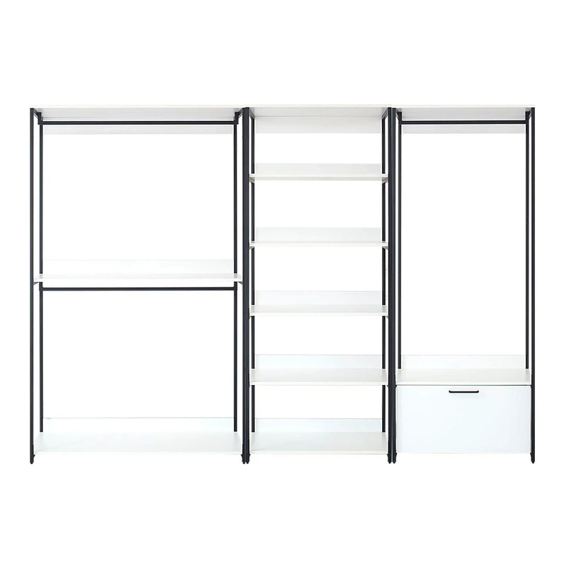 Fiona - Freestanding Walk-In Closet System, Extra Storage Space - White by HouseOfZazla