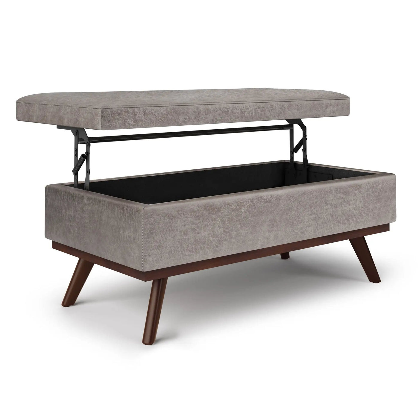 Owen - Lift Top Large Coffee Table Storage Ottoman, Mid Century Style by HouseOfZazla