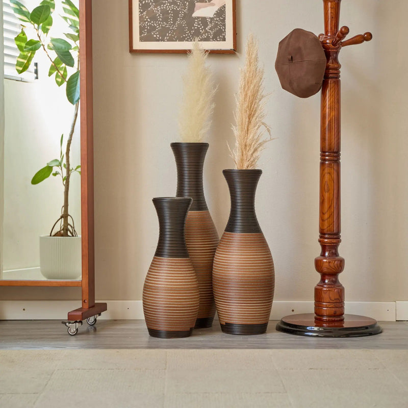 Designer Floor Vases, Large Vases For Home Decor Flooring (Set of 3) by Unique Piece Furniture