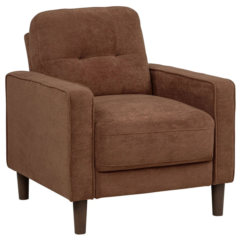 Bowen II Fabric Upholstered Track Arm Accent Chair Rust by Unique Piece Furniture