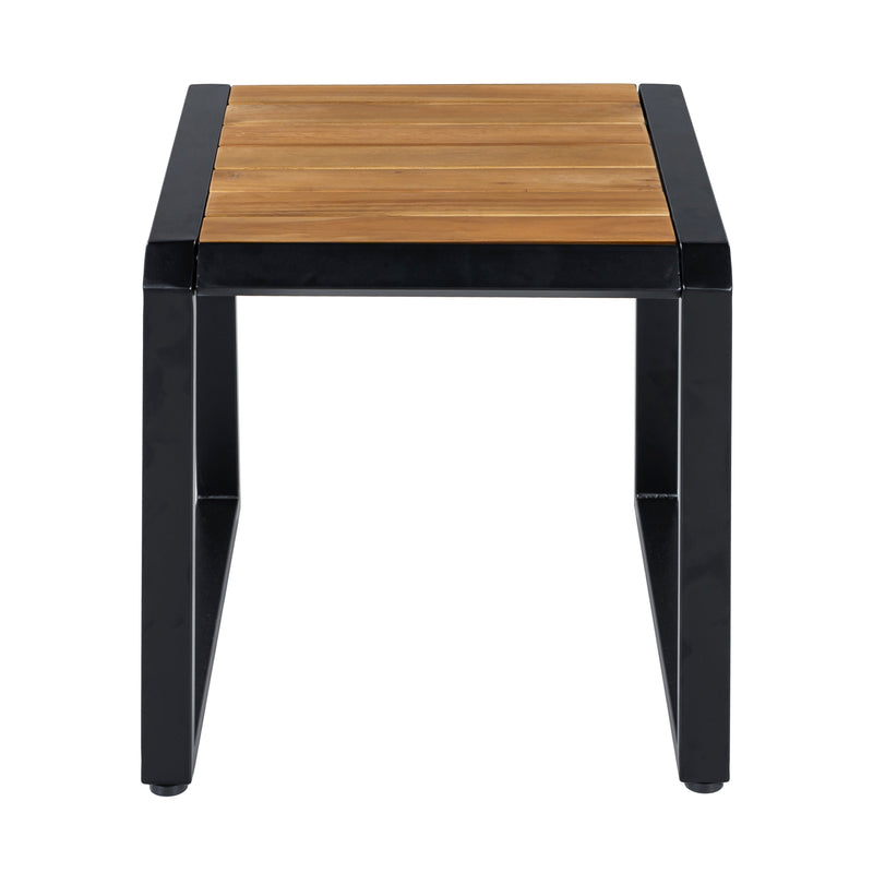 Outdoor Side Table with Teak Wood Top by HouseOfZazla