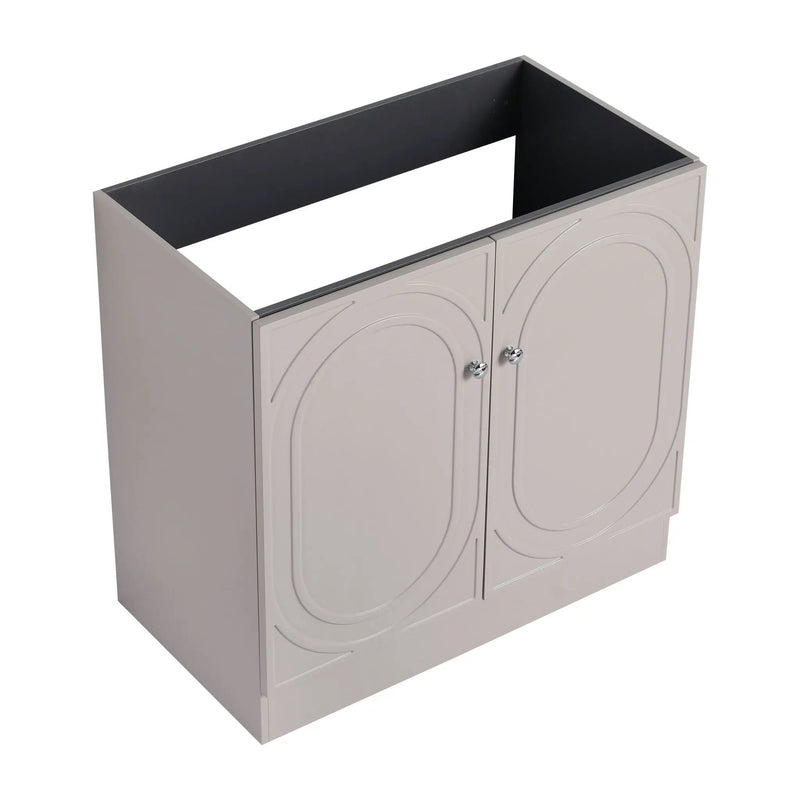 Modern Freestanding Bathroom Vanity With Soft Close Cabinet Doors by HouseOfZazla