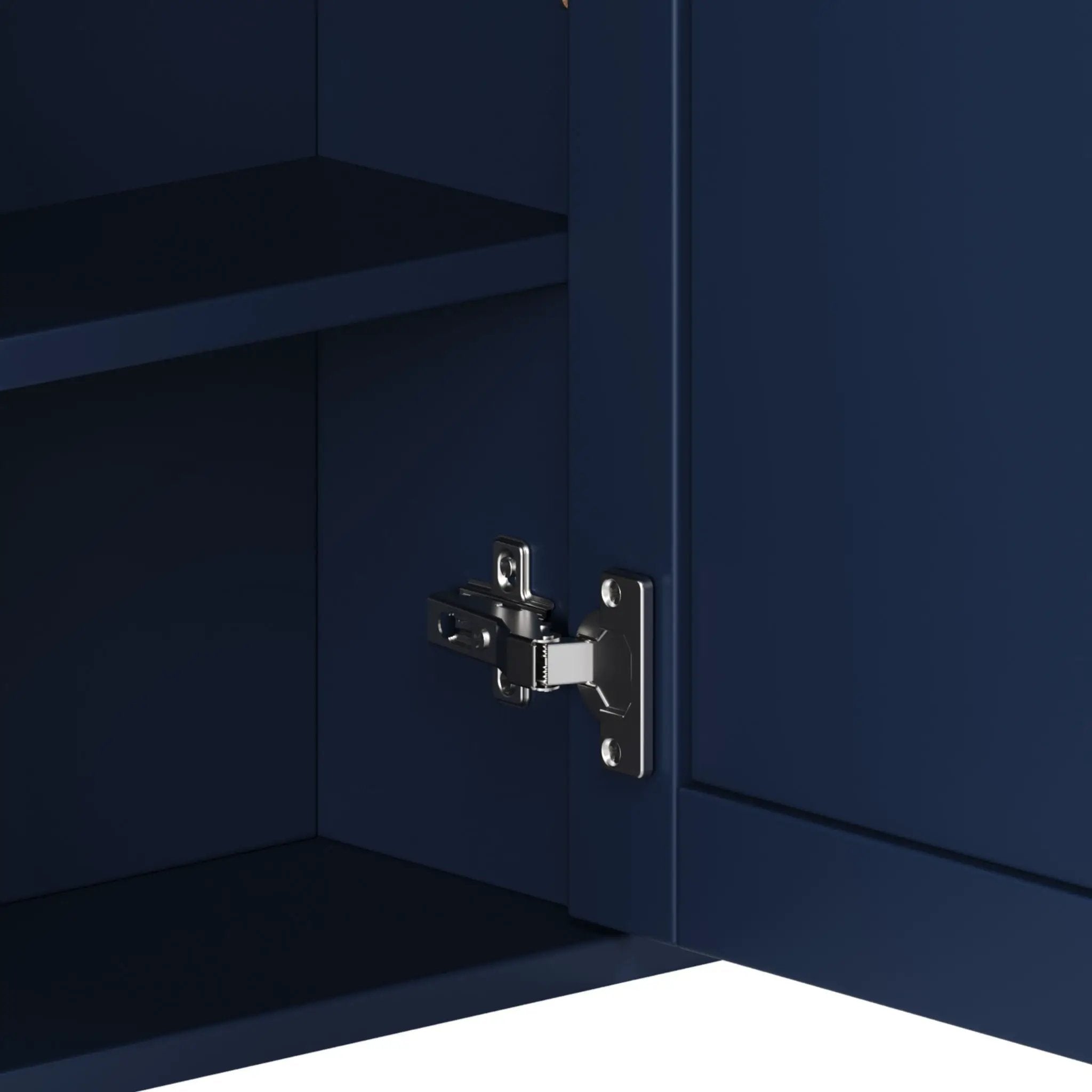 Bathroom Wall Storage Cabinet With Mirror And Adjustable Shelf, 6 Open Shelves by HouseOfZazla
