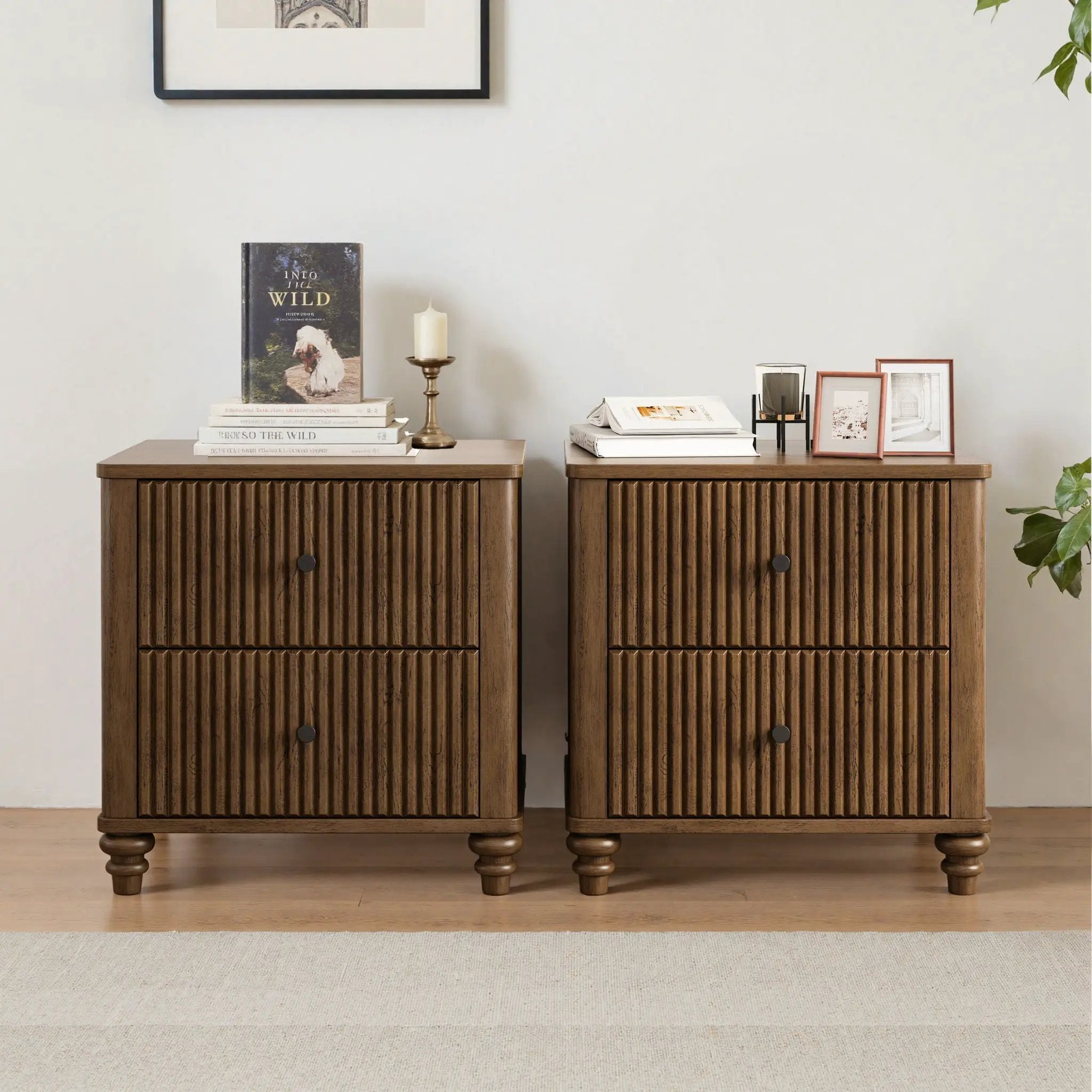 Fluted Nightstand With 3 Drawers by HouseOfZazla