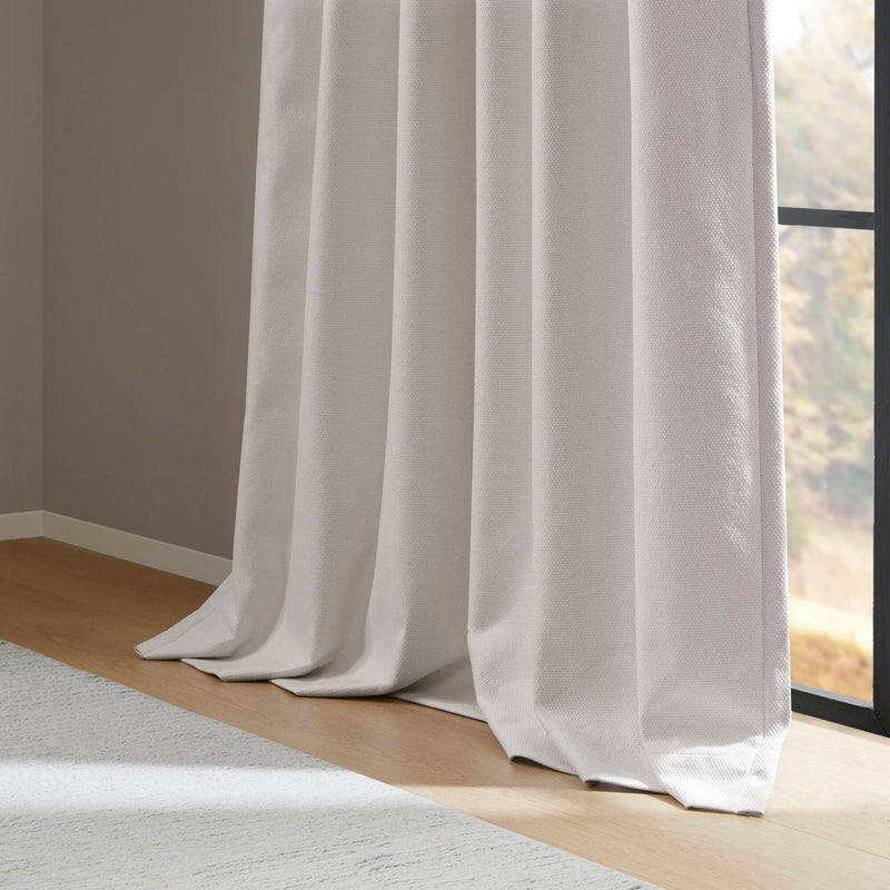 2-PK 52x84" Sound Blocking Total Blackout Curtain Panel Pair White by HouseOfZazla