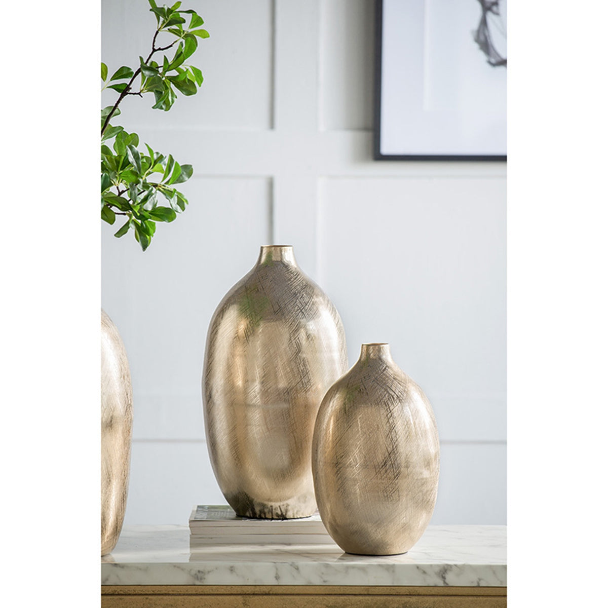 8.5x8.5x18.5 Aluminum Vase by HouseOfZazla