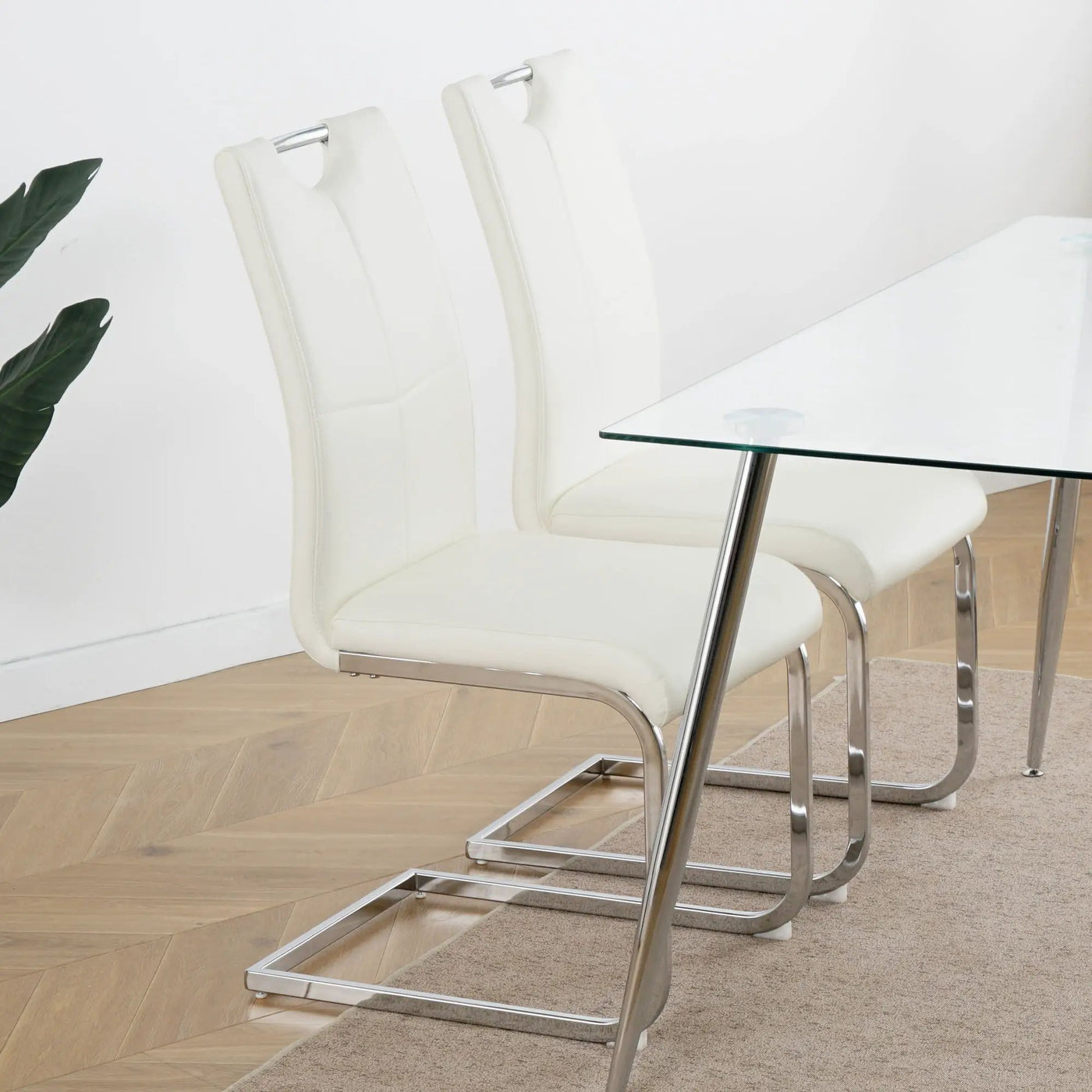Modern Dining Chairs With Padded Seat And Metal Legs by Unique Piece Furniture
