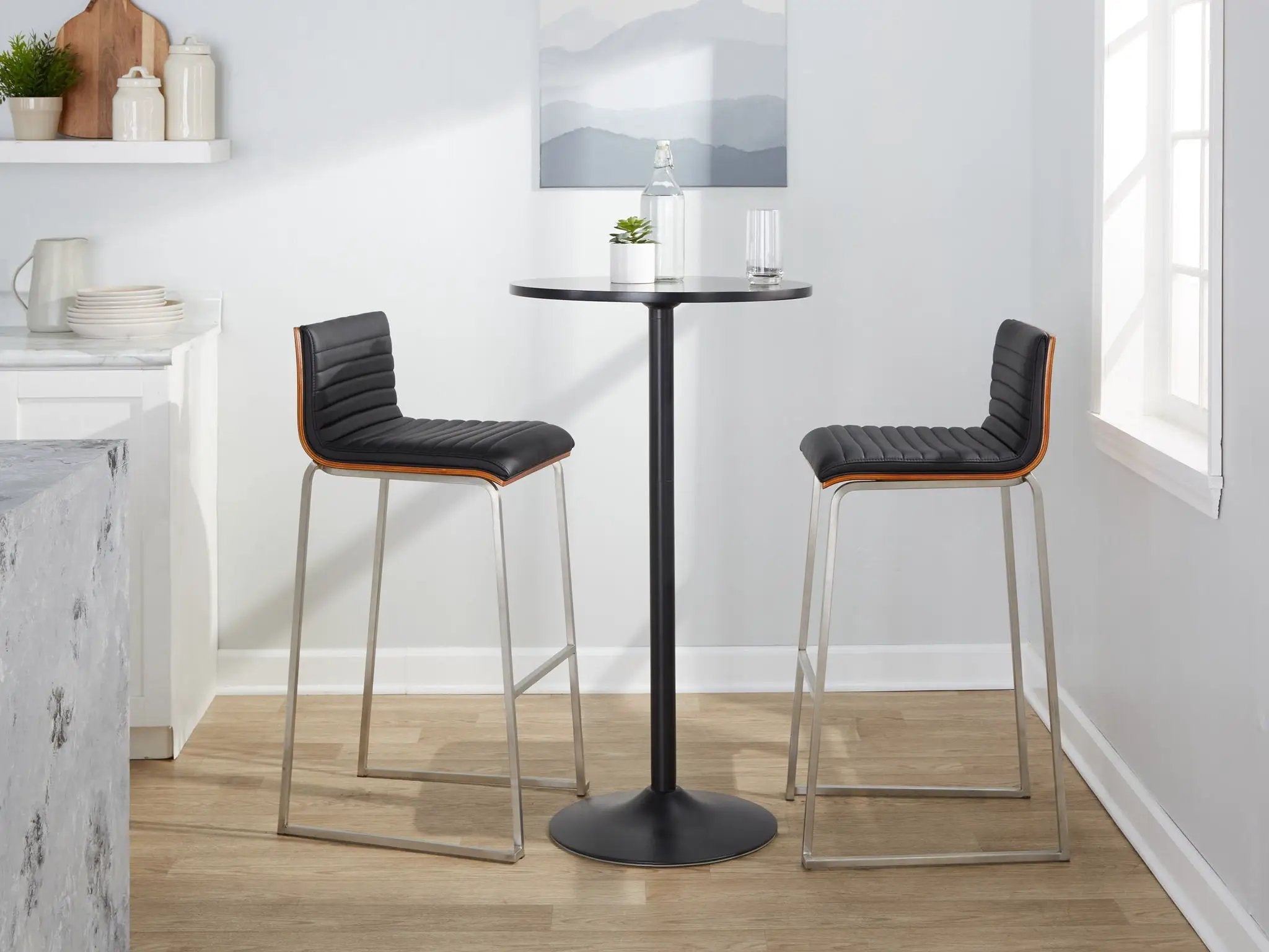 Mason Mara - Contemporary Fixed Height Barstool (Set of 2) by Unique Piece Furniture