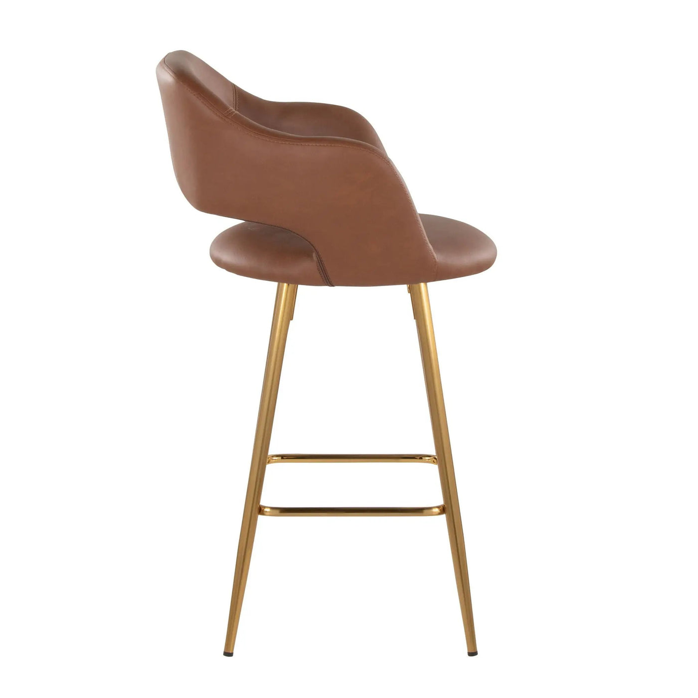 Margarite - Contemporary Fixed Height Counter Stool With Footrest (Set of 2) With Square by HouseOfZazla
