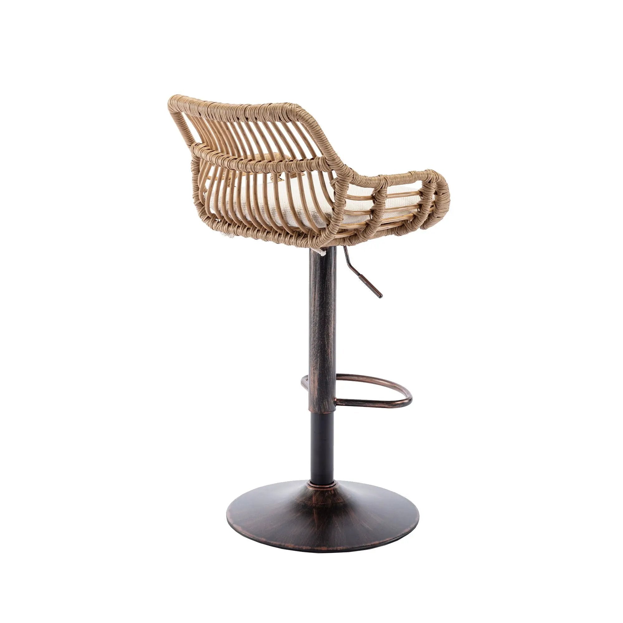 Modern Swivel Bar Stools Adjustable Counter Chairs With Footrest (Set of 2) by HouseOfZazla