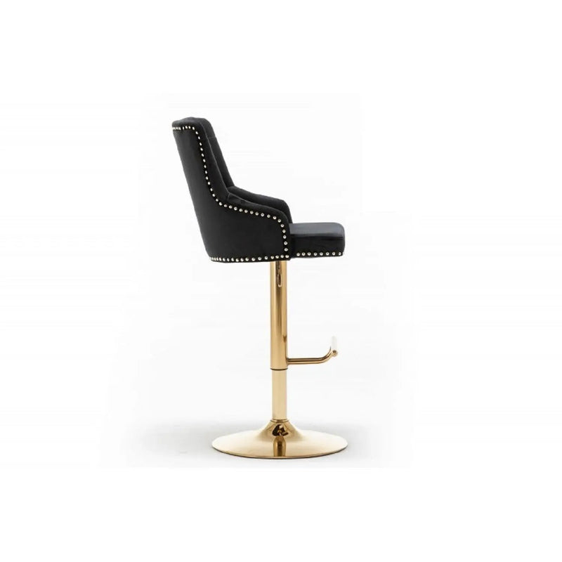 Adjustable Swivel Bar Stool With Nailhead Trim (Set of 2)