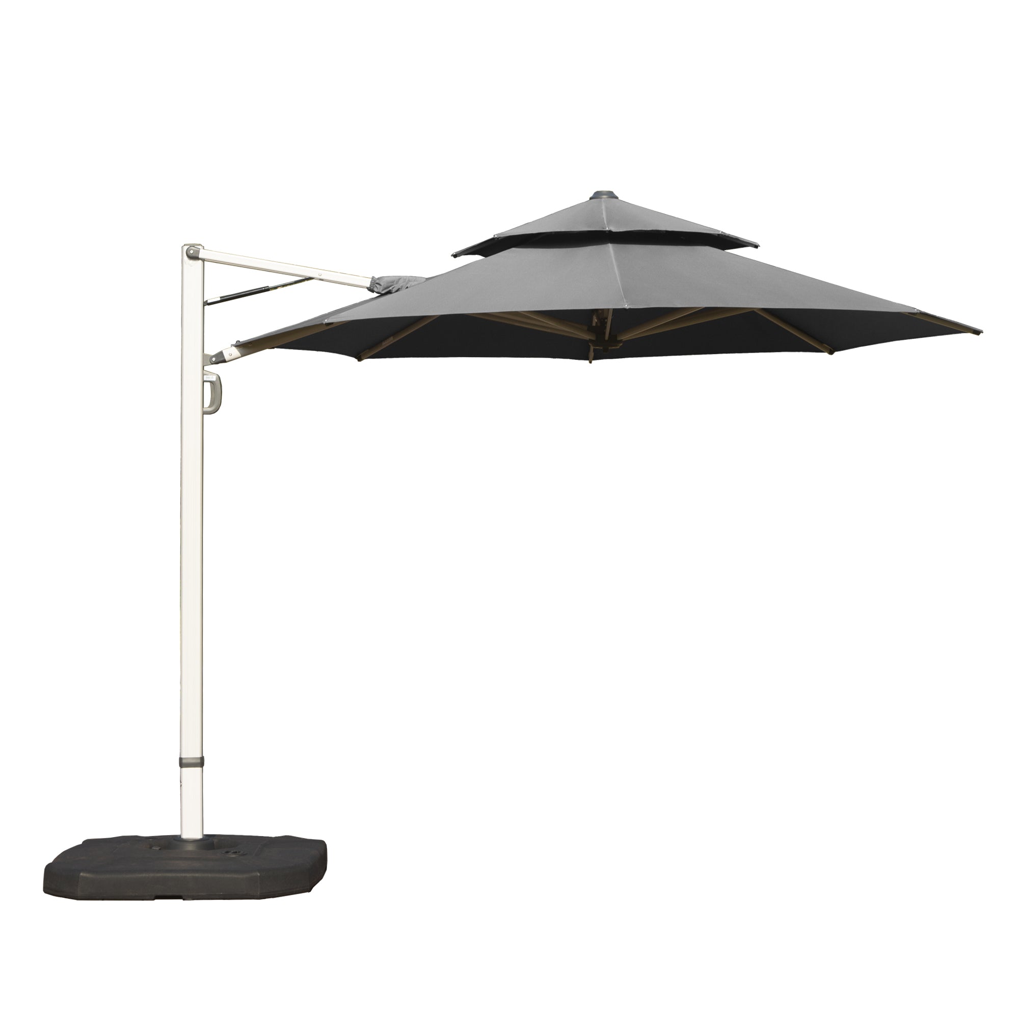 Round Cantilever Umbrella with Center Pole by HouseOfZazla