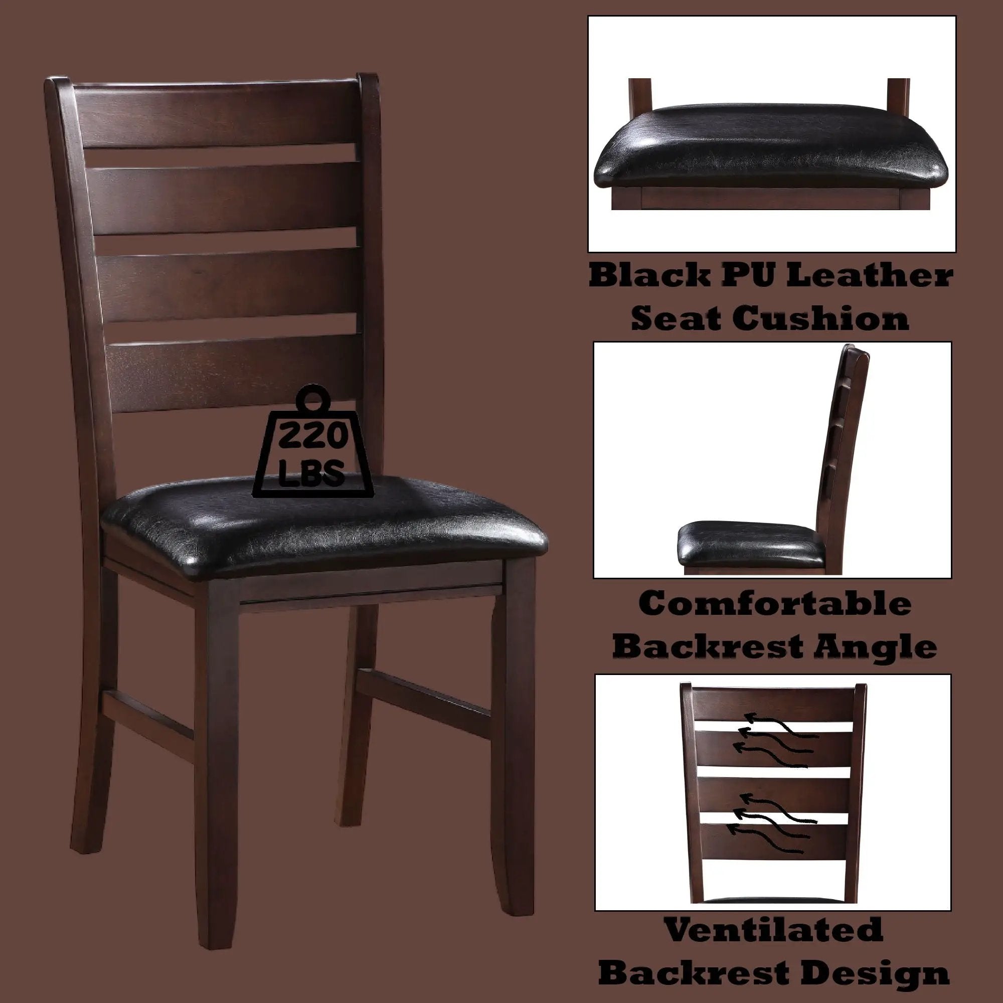 Urbana Synthetic Leather Side Chair (Set of 2) by HouseOfZazla
