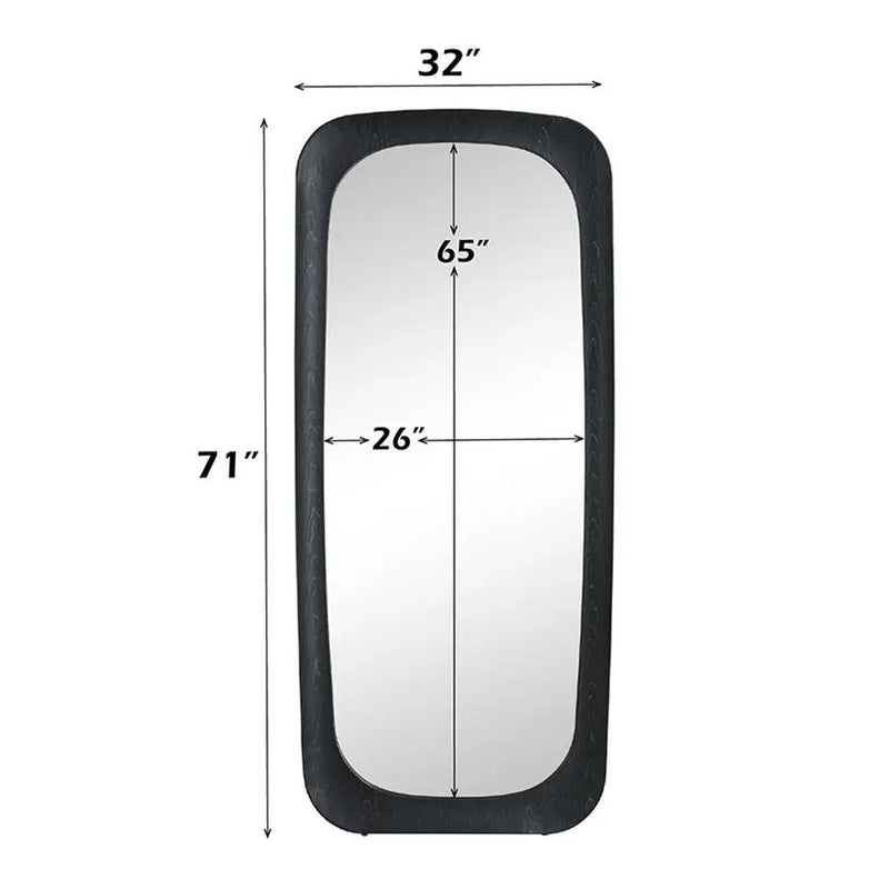 Izusa - Floor Mirror - Black by Unique Piece Furniture