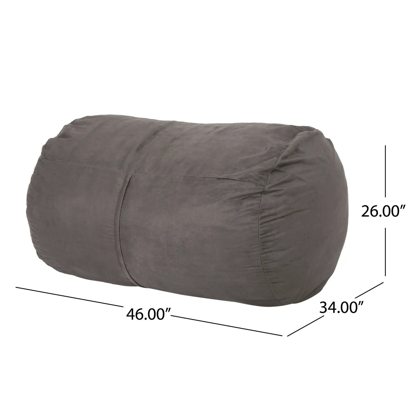 Michael - Modern Cylindrical Suede Bean Bag Chair by HouseOfZazla