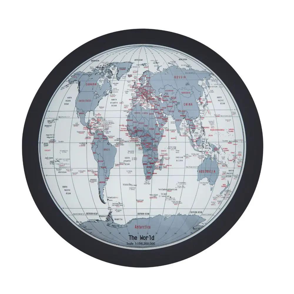 Boli - End Table - Black & Map Glass by Unique Piece Furniture