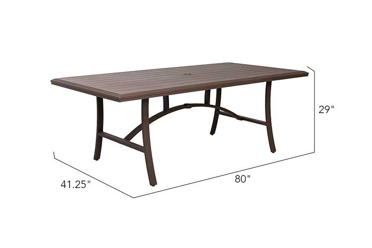 Trevi Aluminum Dining Table by Outdoor-USA®