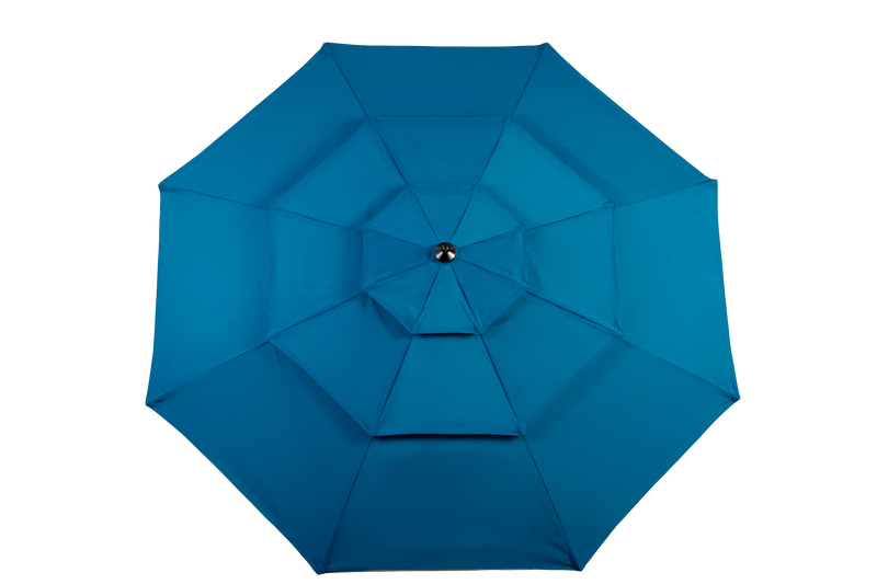Aluminium 10ft 3 Tier Auto-tilt Outdoor Patio Umbrella - Dark Blue (No Base) by HouseOfZazla