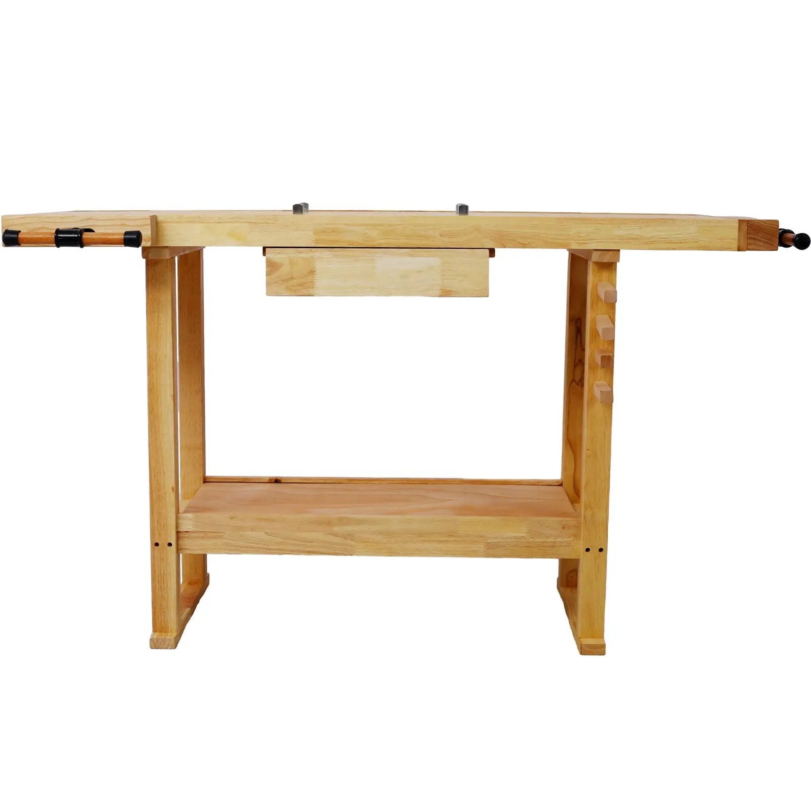 55" Wood Workbench For Garage Workshop And Home - Natural by HouseOfZazla