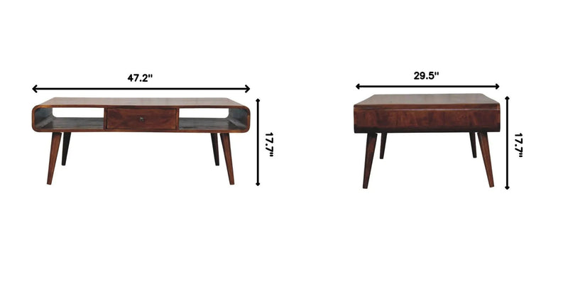 Avora - 2 Drawer Coffee Table - Brown by HouseOfZazla