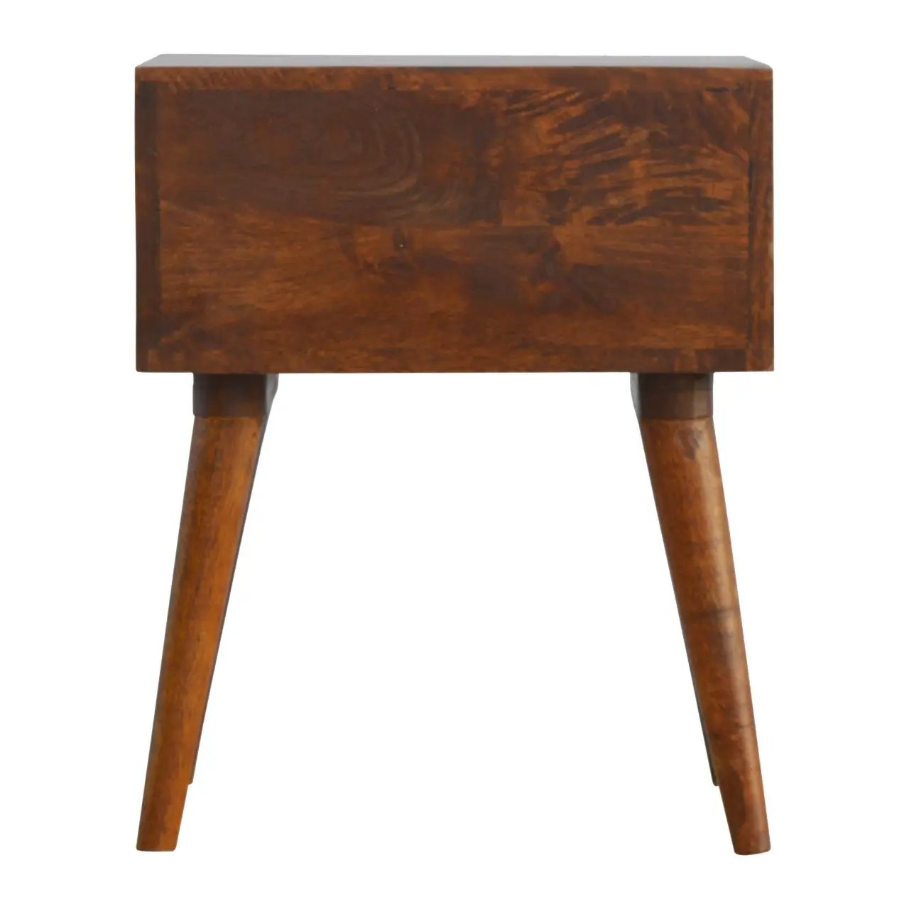 Inlay Geo Brass Bedside Table - Chestnut by HouseOfZazla