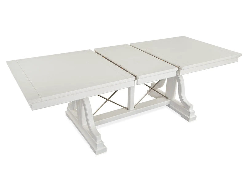 Heron Cove - Trestle Dining Table - Chalk White by Unique Piece Furniture