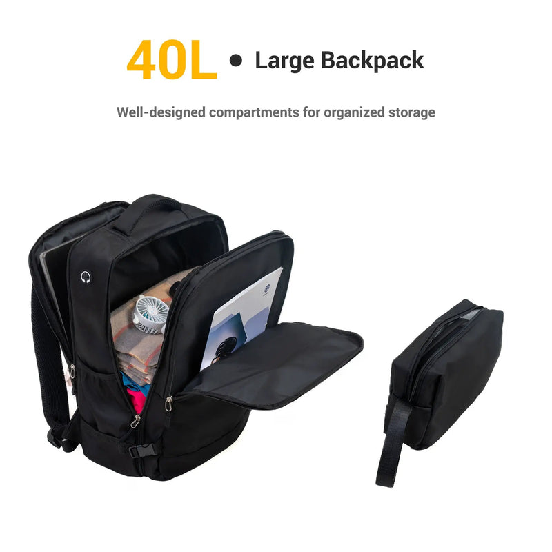 GigaTech 9-Piece Black Luggage Set With TSA Lock by HouseOfZazla