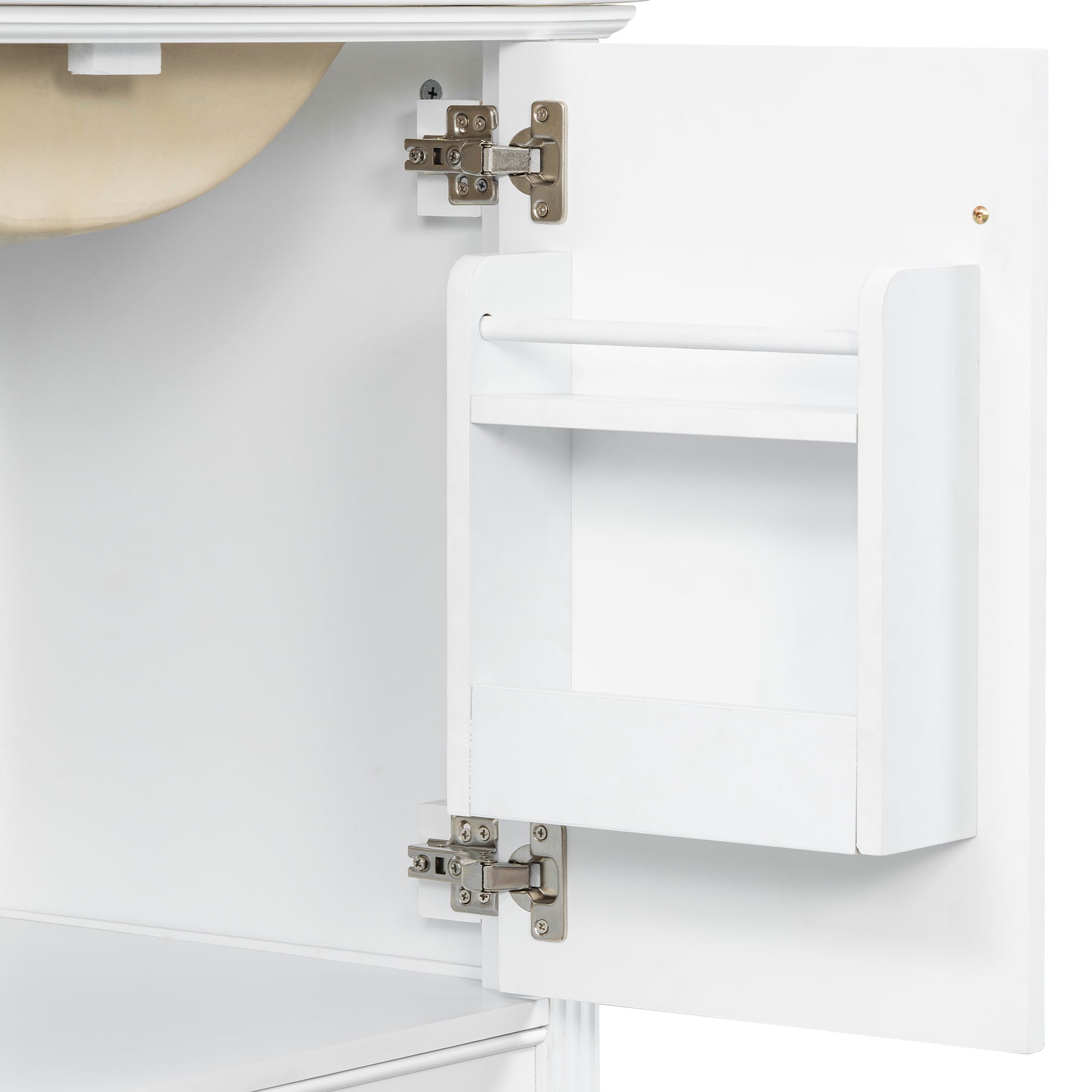 Freestanding Vanity With 1 Drawer & 2 Soft Close Doors With Door Mounted Storage by HouseOfZazla