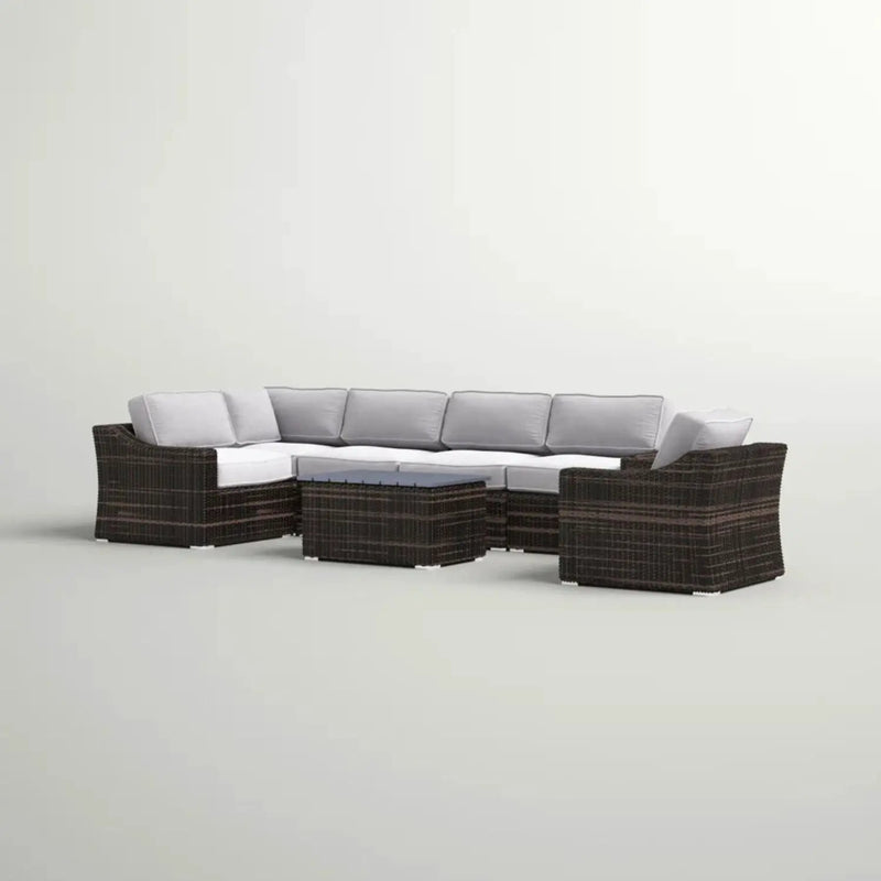 Stylish Sofa Seating Group With Cushions Perfect For Outdoor Gatherings by Unique Piece Furniture
