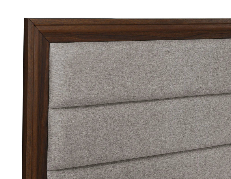 Welsley 50-inch Upholstered Eastern King Bed Walnut by Unique Piece Furniture