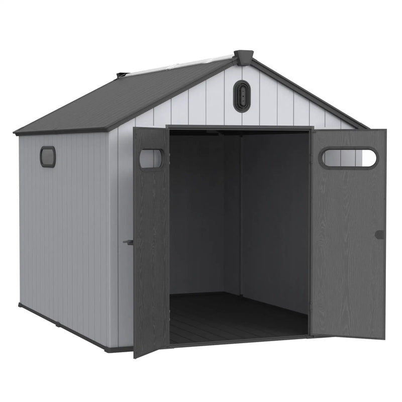 Resin Plastic Storage Shed For Backyard Garden With Spire Tool Storage by HouseOfZazla
