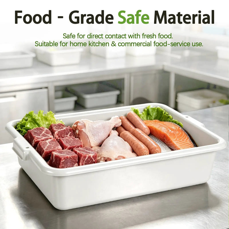 Commercial Meat Tubs with Lids - 6-Pack by HouseOfZazla