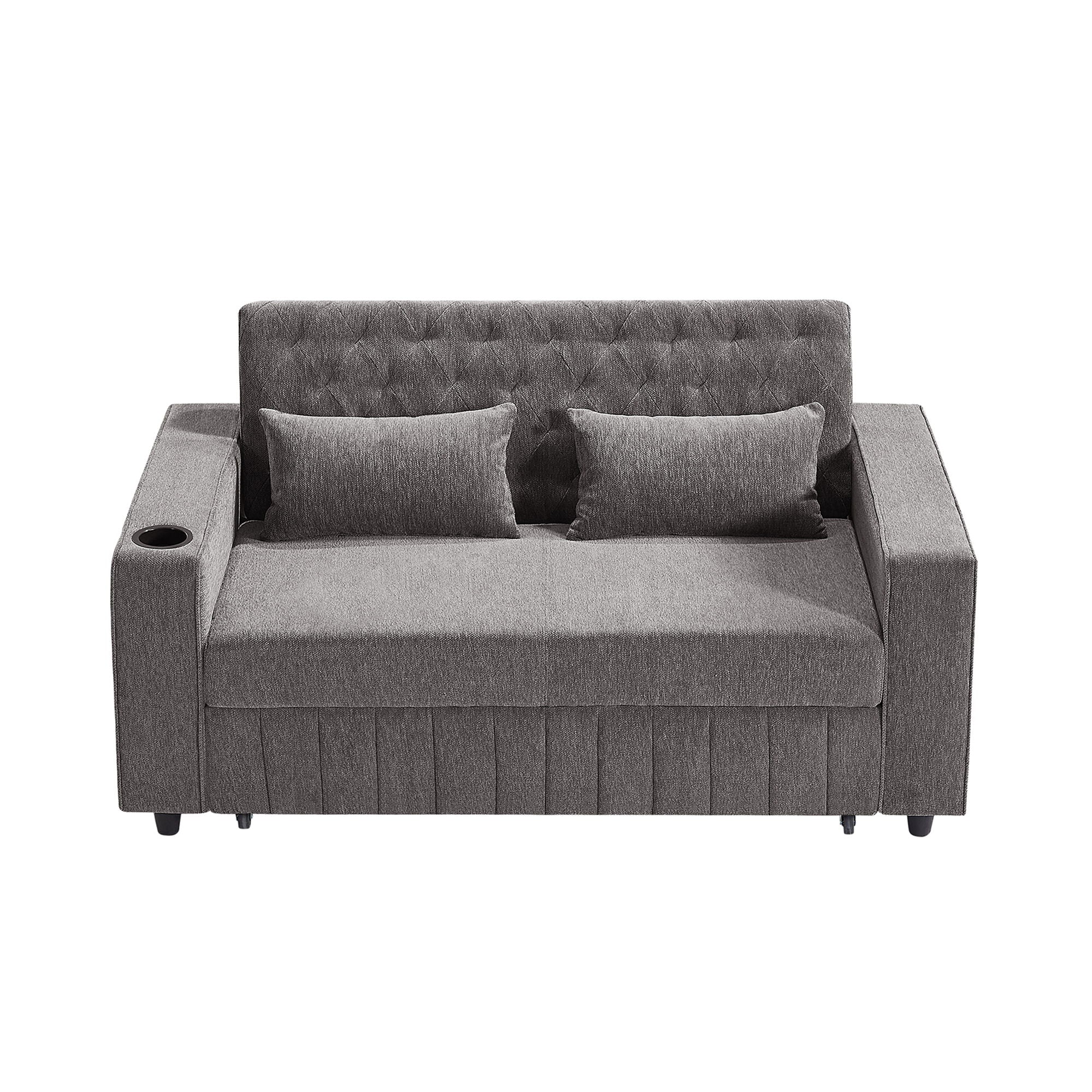 Pull-Out Sofa Bed Convertible Couch With Adjustable Backrest For Living Room by HouseOfZazla