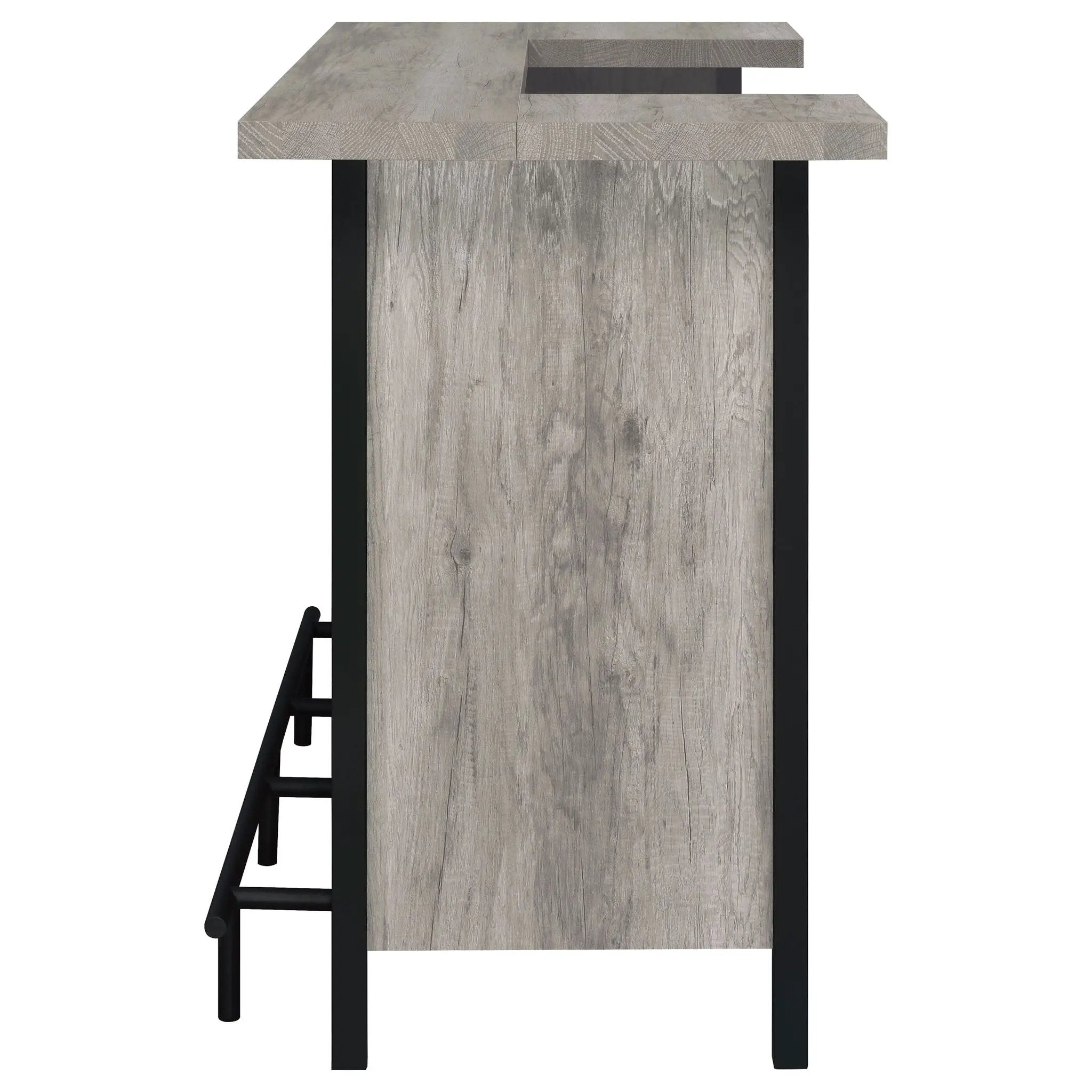 Bellemore Freestanding Home Bar Wine Cabinet Grey Driftwood by Unique Piece Furniture