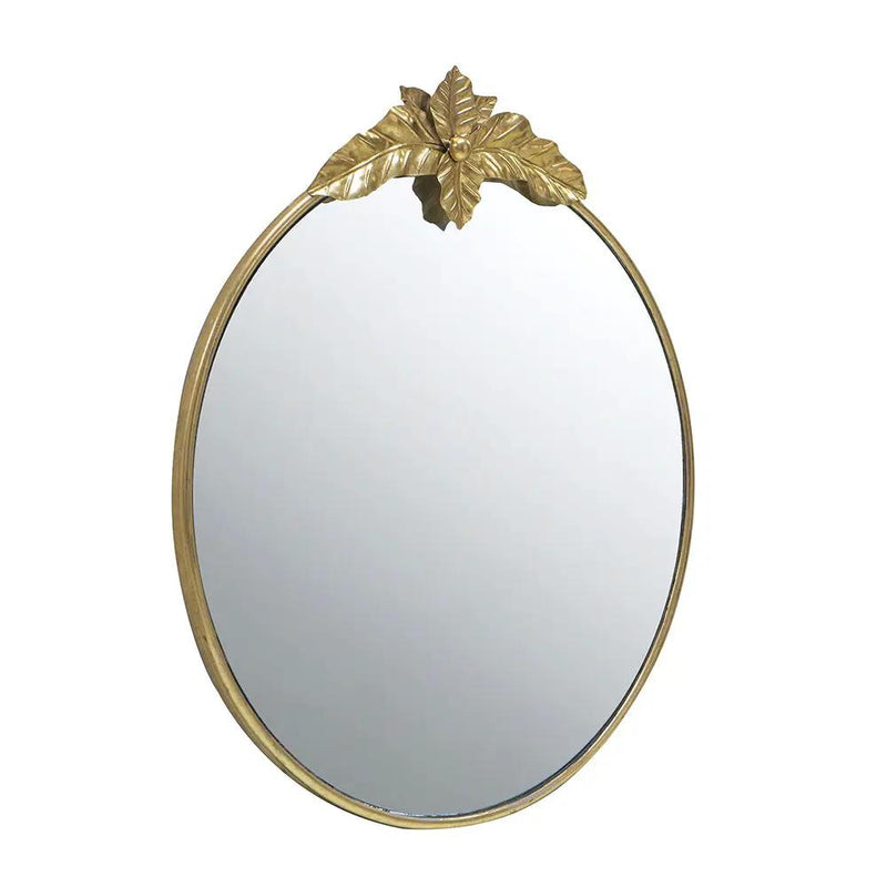 Large Round Wall Mirror With Metal Frame, Circle Accent Mirror For Living Room Bedroom Entryway - Gold by HouseOfZazla