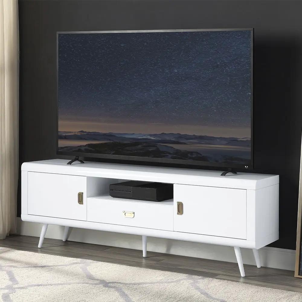 Pagan - TV Stand - White High Gloss by Unique Piece Furniture