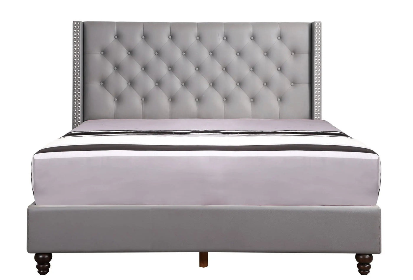 Nailhead Bed Transitional Vibrant by HouseOfZazla