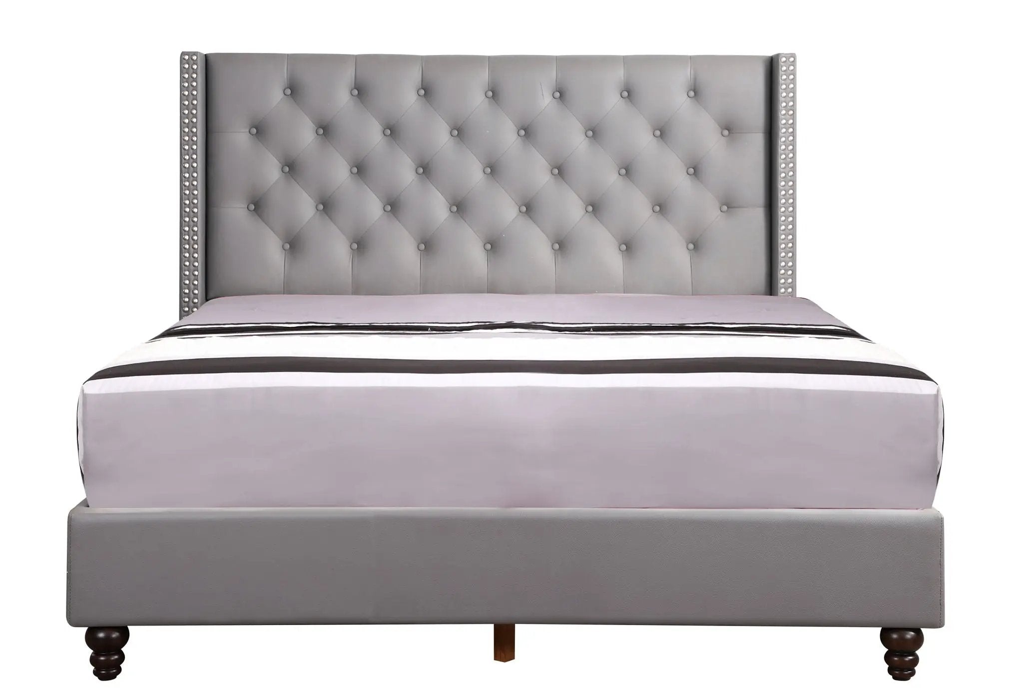 Nailhead Bed Transitional Vibrant by Unique Piece Furniture