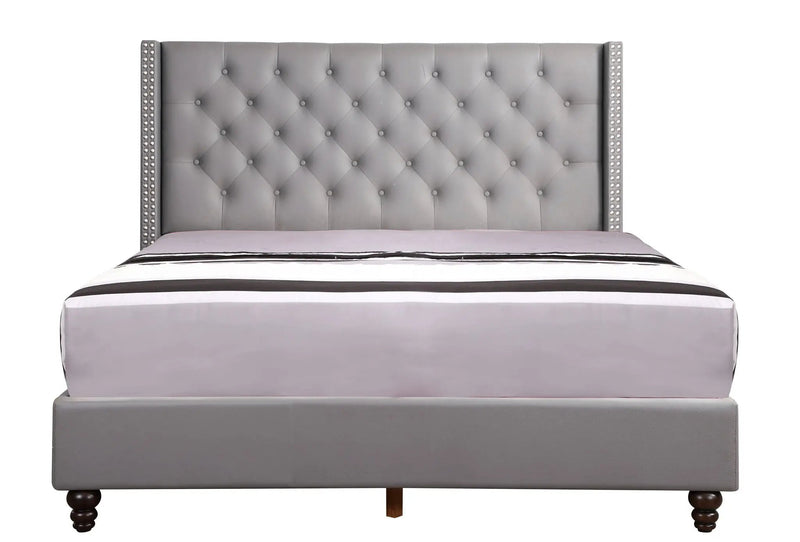 Nailhead Bed Transitional Vibrant by HouseOfZazla